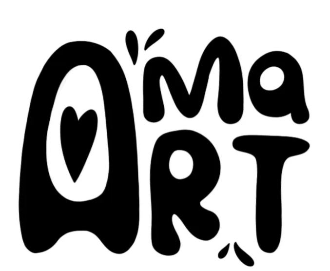 Logo Ama Art Studio, par l’artiste pluridisciplinaire Ama Sy, identité visuelle créative illustratrice, auteure et créatrice d’objets